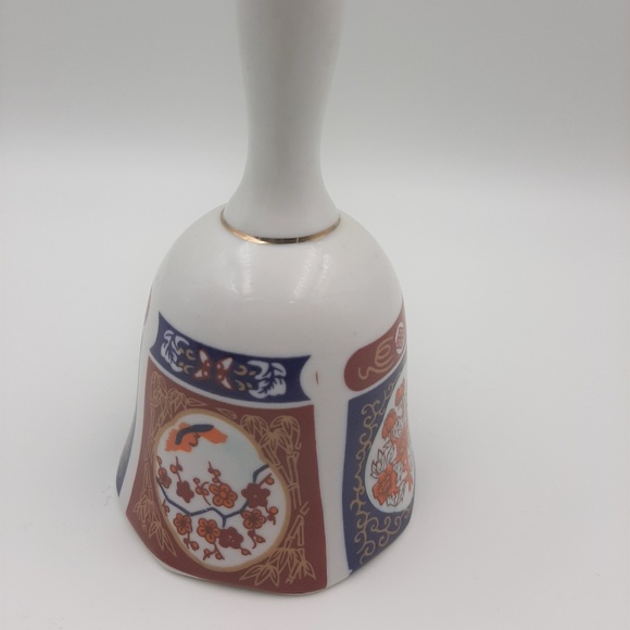 LEFTON Vintage Sm Porcelain Bell with flower print - Picture 2 of 4